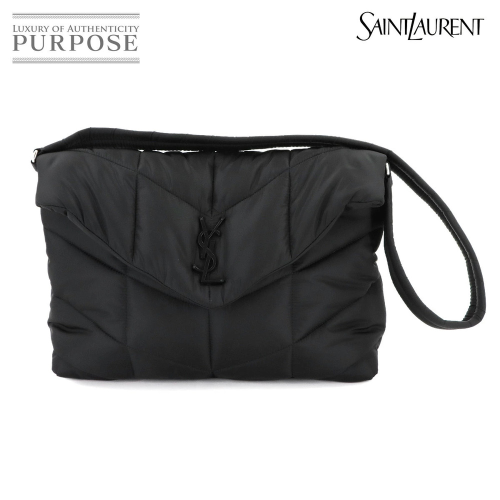 Saint Laurent Puffer Quilted Shoulder Bag Black